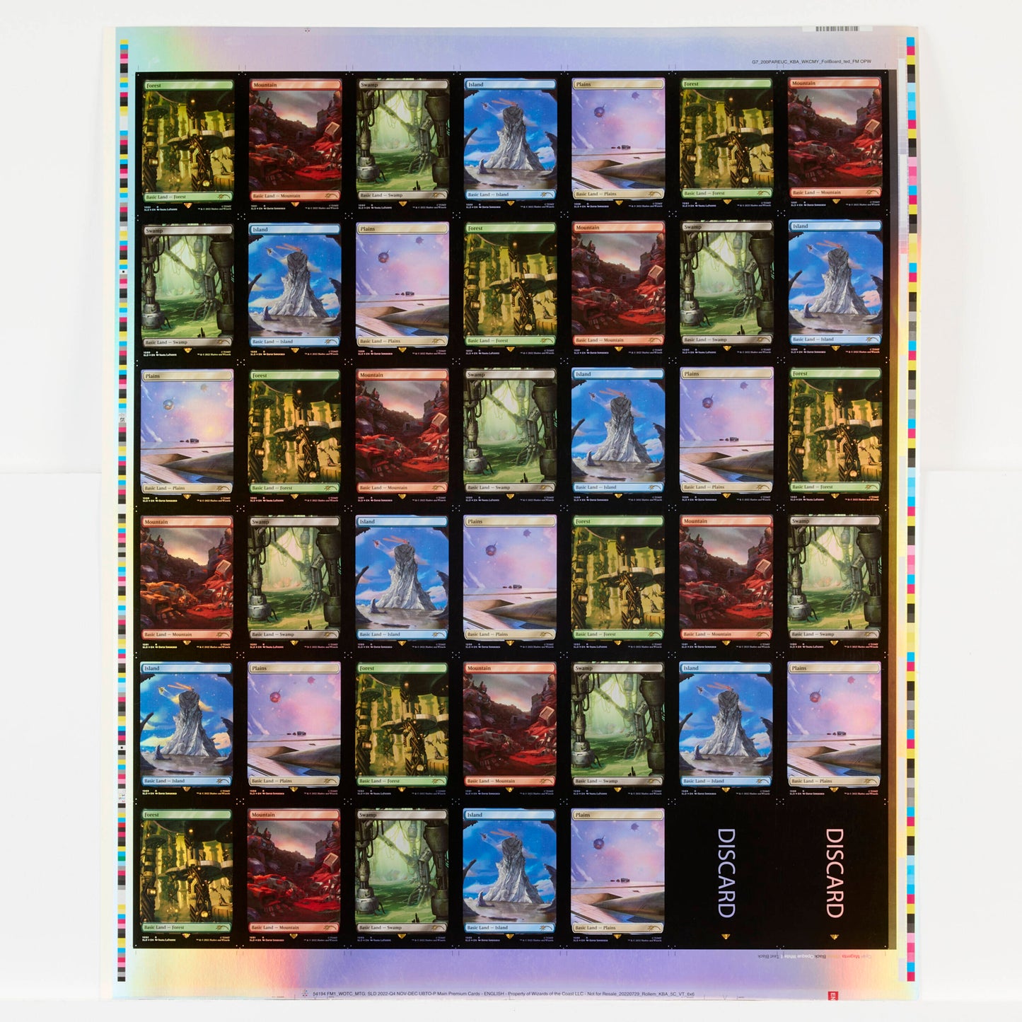 Magic the Gathering - Uncut Sheet: Secret Lair Drop: Transformers - Lands (foil)