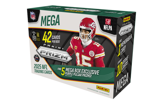 2025 Panini Prizm Football Hobby Mega Box Sealed Case (Purple Pulsar)