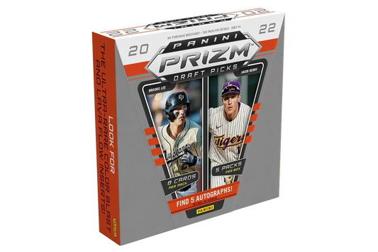2022 Panini Prizm Collegiate Draft Picks Baseball Hobby 16 Box Case