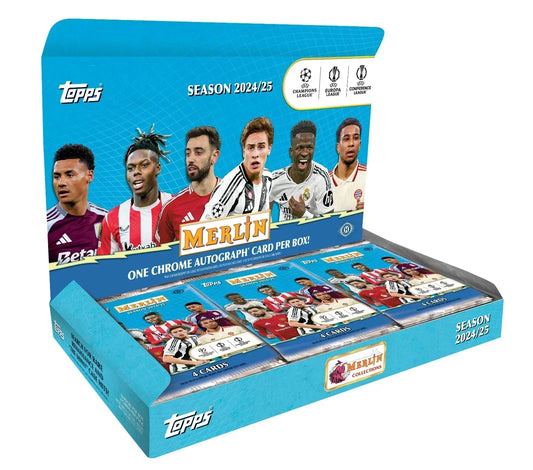2024/25 Topps UEFA Club Competitions Merlin Chrome Soccer Hobby Box